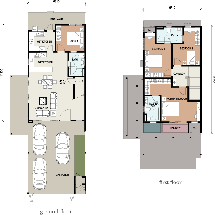 Garden Type A1 & A2, Map