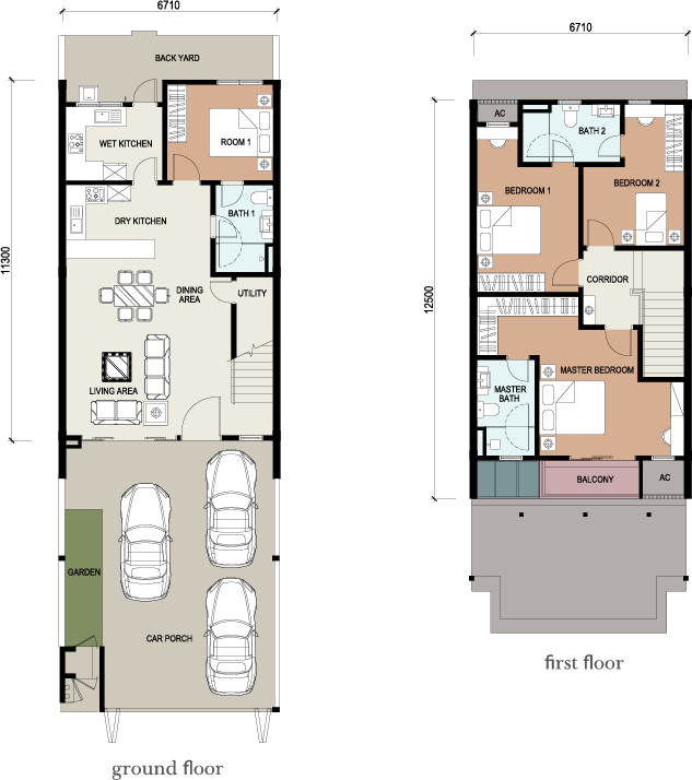 Garden Type B1 & B2 Map